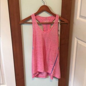 Vineyard Vines pink stripe performance tank